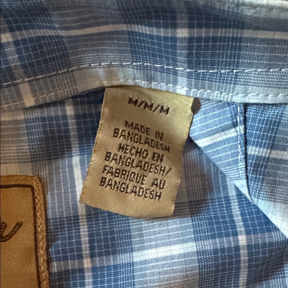 Wrangler Kids Blue and White Button Down Shirt Bundle Of 2 - Picture 4 of 11